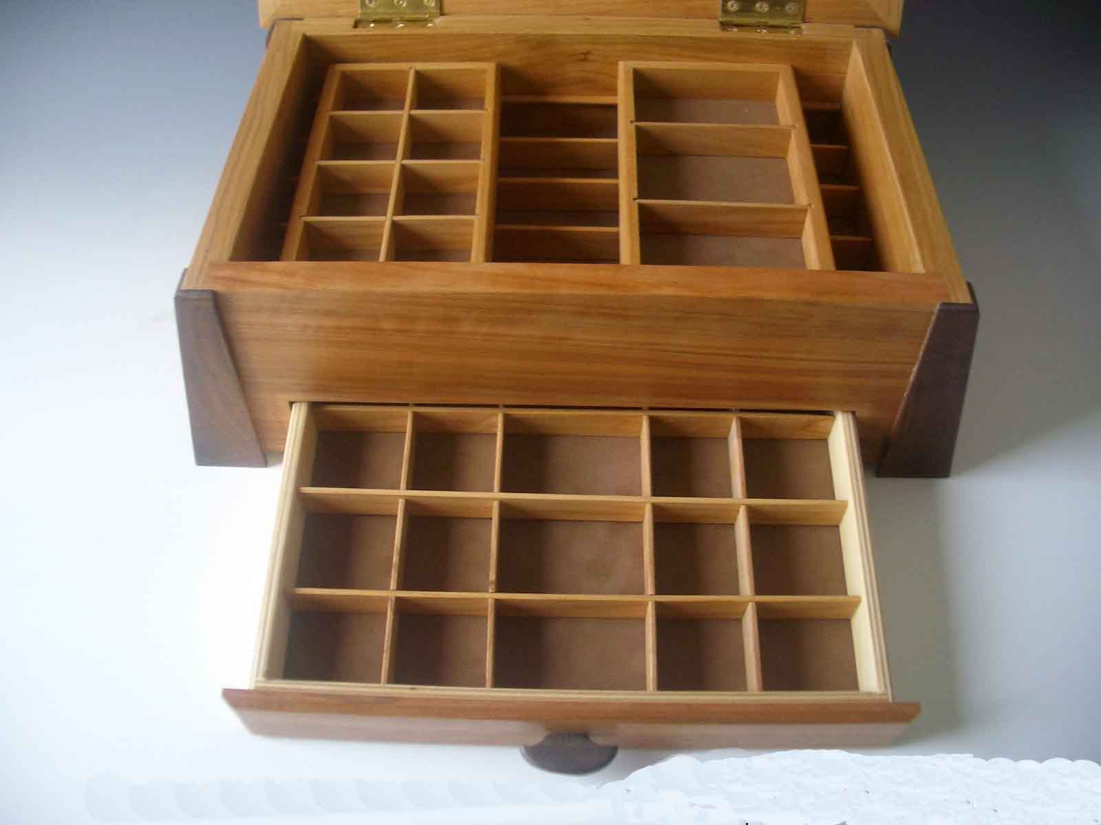 Handmade solid wood jewelry boxes made of various exotic woods; this 